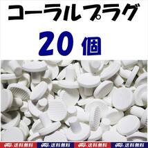 【送料無料】Φ23　コーラルプラグ　20個　Ｔ型　コーラルフラッグ　 海水魚　珊瑚 育成水槽に　サンゴ プラグ　セラミック_画像1