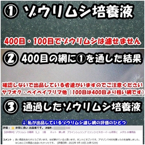 【送料込】分離網 3種セット（交換用網 各5枚付）ゾウリムシ・ブラインシュリンプの分離・ミジンコ用に 濾し網 メダカ飼育用品 水槽用品の画像4