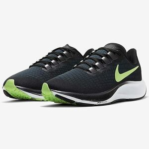 25.5. Nike air zoom Pegasus 37 black / dark blue / yellow green BQ9646-001 NIKE AIR ZOOM PEGASUS 37 running shoes 