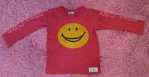 ☆【郵便(クリックポスト)対応】F.O KIDS（エフオーキッズ）キッズ 子供 スマイルロンT 長袖Tシャツ レッド 110ｃｍ（49-6468）