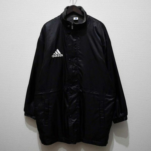 アディダスadidas ナイロンコート 90sデサント製 裏フリース