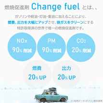 燃焼促進剤 Change fuel（チェンジフューエル） ガソリン用 100ml～燃費・出力大幅UP！& 燃料コストダウン～【10個入】_画像3