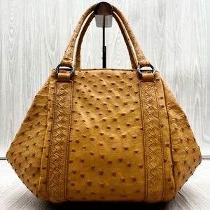 ■極美品/幻の一点物■BOTTEGA VENETA ボッテガヴェネタ オーストリッチ トートバッグ ショルダー レザー レディース エキゾチック