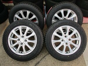 新品 未使用 スタッドレス 175/65R15 2023年製 トーヨー GIZ2 15x5.5J +42 PCD100 中古ホイール 4本 アクア フィット キューブ