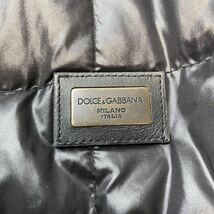 新品タグ付!!ドルチェ&ガッバーナ DOLCE&GABBANA ダウンジャケット アウター メタルプレート キルティング ブラック 黒 ブルゾン 44 M相当_画像9