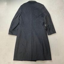 極美品 希少L相当!! LANVIN ランバン 【最高級カシミヤ100%】ダブル チェスターコート ロング丈 グレー カシミア メンズ ピークドラペル_画像7