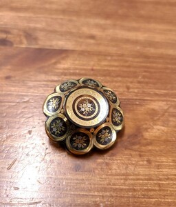  France antique pik epi kwe brooch tortoise shell × original gold jewelry accessory ..