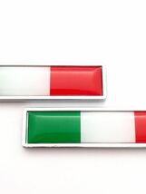 A イタリア 国旗 ステッカー フェンダー バルブキャップ エンブレム ランチア LANCIA イプシロン テージス デルタ_画像2