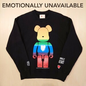 EMOTIONALLY UNAVAILABLE スウェット medicom toy BE@RBRICK USA製 エモーショナリーアンアベイラブル メディコムトイ ベアブリック 2401