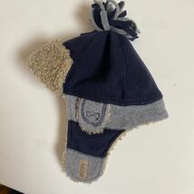 セール即決1円　 baby Gap パイロット帽子 フリース 50〜52cm 中ボア フライト ロシア帽_画像2