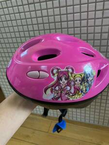 セール 即決 1円 超美品◆幼児用自転車ヘルメット ★ドキドキ!プリキュア♪★ 【サイズ46～52cm 】安心のSGマーク付！カブロヘルメット