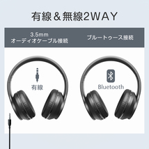 ヘッドホン bluetooth 5.2 ワイヤレスイヤホン 折り畳み式 密閉型 ワイヤレス ヘッドホン ENCノイズキャンセリンク ヘッドセット_画像5