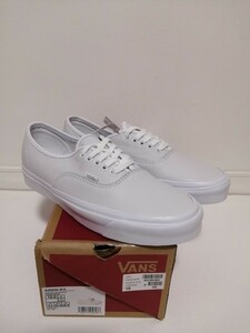 未使用品　VANS　バンズ　オーセンティック44　authentic44　レザー　28cmアナハイムファクトリー ホワイト anaheim factory