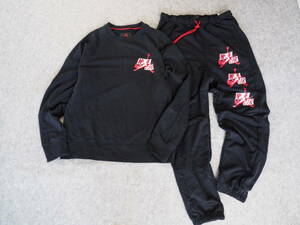  last 1 point! postage 1040 jpy ~* new goods *NIKE* Nike * Jordan * sweat + pants SET* black *2XL