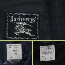 ★Burberrys★イギリスを代表するブランド バーバリー★誠実で清潔感がある大柄チェックの品格あるネイビー2釦シングルスーツ A5/M170_画像10