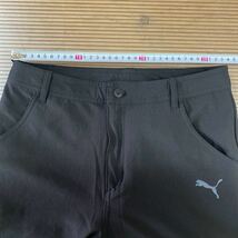 PUMA GOLF ＊ プーマ ストレッチ入り ゴルフパンツ レディースS 黒パンツ 吸水速乾素材 レディースゴルフパンツ クロップド丈 テーパード_画像9