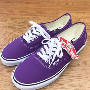 【新品】VANSスニーカー バンズ スニーカー オーセンティック キャンバス スニーカー スケーター 紫 パープル メンズ ローカット 27.5