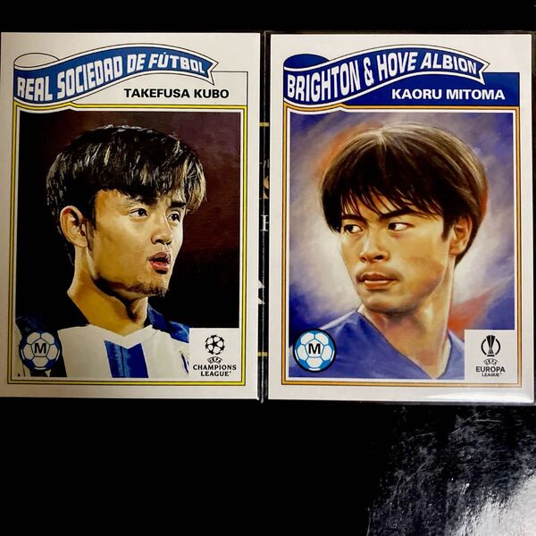 TOPPS サッカー カード 2枚セット 久保建英 三笘薫
