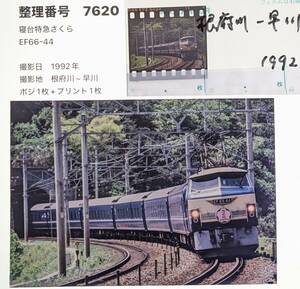 7620「寝台特急さくら」EF66-44（ポジフィルム＋プリント）