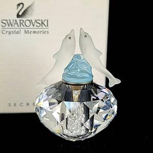 ●美品 ◆ スワロフスキー　SWAROVSKI イルカ　ドルフィン 香水瓶　パフュームボトル 265896 箱つき 置物　フィギュリン