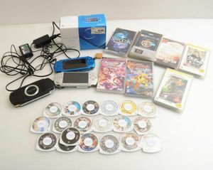 K000L12T　SONY★ソニー★PSP★本体★ソフト★まとめてセット★モンハンPSO★ゴッドイーター★クロヒョウほか　※現状品