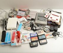 K000L30T　ゲーム機★まとめセット★スーファミ★ファミコン★Wii★ソフト★マリオカート★オホーツク に消ゆ★堀井雄二　※現状品_画像1