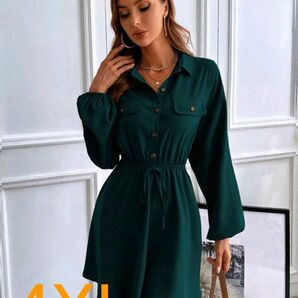 ③ シャツワンピース 長袖