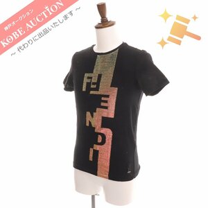 ■ フェンディ Tシャツ 半袖 トップス カットソー メンズ レディース XS ブラック