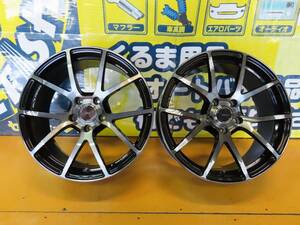 ☆レイズ ヴァルツ フォージド S5 鍛造 18インチ アルミ 7.5J +45 5穴 PCD114.3 ブラッククリアー 2本のみ 中古 ① RAYS WALTZ FORGED☆