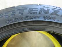 ☆ブリヂストン ポテンザ アドレナリン RE003 205/45R17 ラジアル タイヤ 17インチ 4本 2017年製造 中古 BRIDGESTONE POTENZA☆_画像9