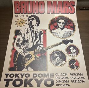 BRUNO MARS ブルーノマーズ 2024年　東京ドーム来日公演　EVENT LITHOGRAPH ポスター