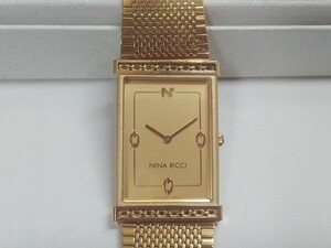 レターパックP／NINA RICCI SEIKO QUARTS レディース腕時計【 8420-6150 290540 】中古品 電池切れ 動作未確認