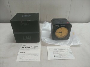 ソニー SONY FM AM クォーツ クロックラジオ【 ICF-A7 ブラック 】未使用在庫品 アナログ 目覚まし アラーム