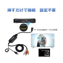 HDMI RCA 変換器 hdmiメス RCAオス 変換アダプター hdmi av変換ケーブル 1.3メートル コンバーター コンポジット 1080P テレビ 車 モニター_画像6