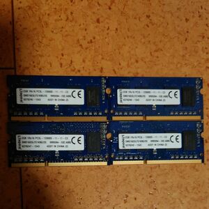 ノートPC用 メモリ 2GB 4枚セット Kingston ジャンク