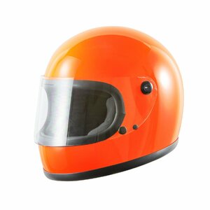 ヘルメット フルフェイス オレンジ ビンテージ レトロ 族ヘル 新品 SG・PSCマーク取得 全排気量対応 バイクパーツセンター
