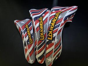 【未使用品】LOUDMOUTH ラウドマウス ヘッドカバー 3点セット ドライバー用 フェアウェイウッド用 ユーティリティ用 DR FW UT