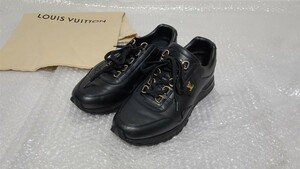 美品 LOUIS VUITTON スニーカー ランアウェイ ブラック レザー シューズ 黒