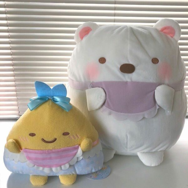 すみっコぐらし　すみっコベビー　ぬいぐるみXL プレミアム　しろくま　すみっコくじ　すやすやぬいぐるみ賞　あじふらいのしっぽ