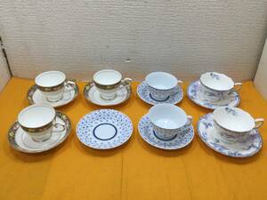 HOYA ホヤ　カップ&ソーサー　コーヒー　ティーカップ　金彩　花柄　STORE Bone China 7点　まとめて　欠品あり