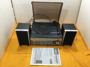 アピックス　レコードCDラジオコンポ　AMV-980 Apics DIGITAL AUDIO 2008年製　オーディオ機器　ターンテーブル　動作確認済み