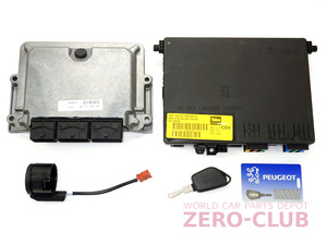 [ Peugeot 406 D9CPV XFX AT for / original engine computer - complete set ECU][1897-75054]