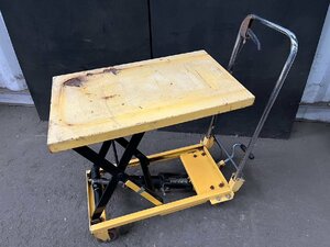 150kg lift table hydraulic type going up and down pcs vehicle height . approximately 23~74cm surface approximately 70×45cm [ present condition goods ]