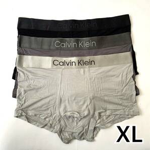 Calvin Klein ボクサーパンツ BLACK XLサイズ 3枚セット ブラック ダークグレー ライトグレー 送料無料 最短発送 カルバンクラインの画像3