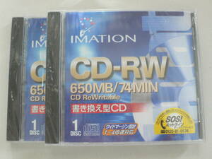 （大）imation イメーション CD-RW 2枚 650MB