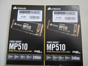 Corsair コルセア SSD MP510 M.2 240GB PCIe Gen3 x4 2個出品