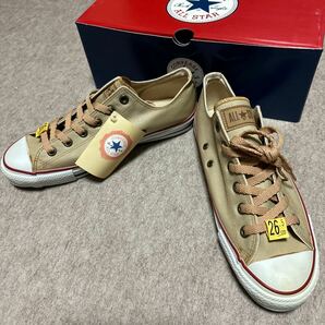 CONVERSE ALL STAR NYLON OX 8(26.5cm) コンバース オールスター ナイロン 2003年 当時物 シャンパン 日本製の画像3