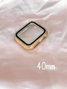Apple Watch 液晶全面カバー ケース ピンクゴールド 40mm