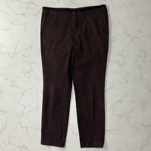 INED Ined made in Japan pattern pattern Jaguar do pants black wine 13