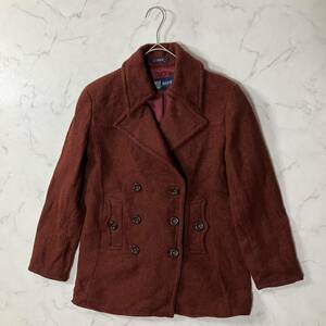 ROPE Rope made in Japan shoulder pad lining attaching wool pea coat jacket . dark red 9AT